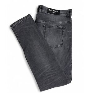 Authentic Balmain Paris Men's Slim Jeans Gray Wash Made in Italy Size‎ 36